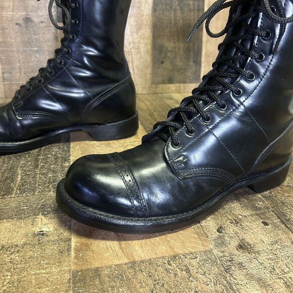Corcoran 1500 Black Lace Up Jump Boots Mens 11 D - Picture 10 of 12